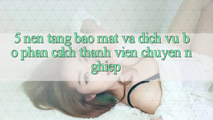 5. Nền tảng Bảo Mật Và Dịch Vụ Bộ phận CSKH Thành viên Chuyên Nghiệp