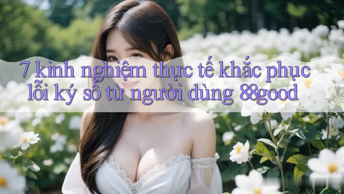 7 kinh nghiệm thực tế khắc phục lỗi ký số từ người dùng 88good 7 kinh nghiệm thực tế khắc phục lỗi ký số từ người dùng 88good