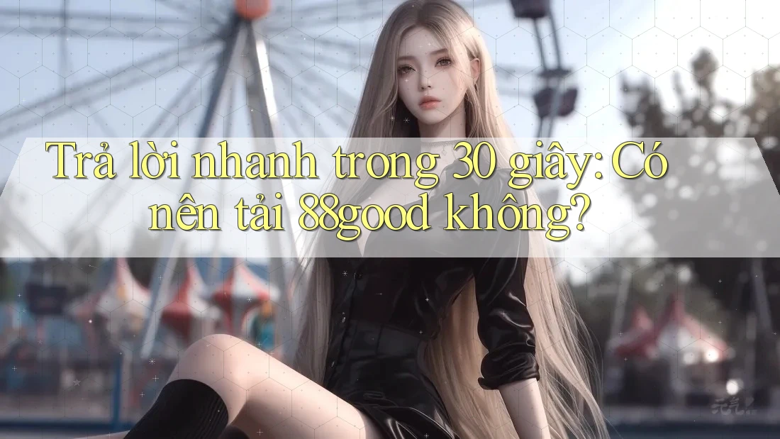 Trả lời nhanh trong 30 giây: Có nên tải 88good không? Trả lời nhanh trong 30 giây: Có nên tải 88good không?